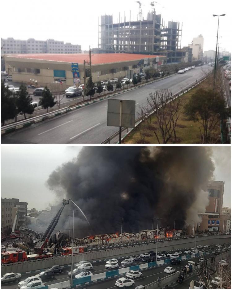 تصاویر آتش‌سوزی بازارچه جنت‌آباد تهران,عکس های آتش‌سوزی بازارچه جنت‌آباد تهران در 14 بهمن 1404,تصاویری از آتش گرفتن بازار جنت در تهران