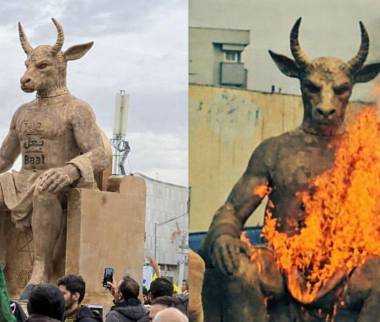 مجسمه بعل,آتش زدن بعل در راهپیمایی 22 بهمن