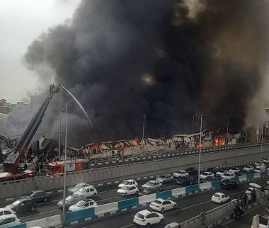 بازار جنت تهران,آتش گرفتن بازار جنت تهران