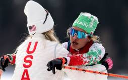 سمانه بیرامی باهر و جسی دیگینز,ورزشکار زن ایرانی در آغوش ستاره آمریکایی