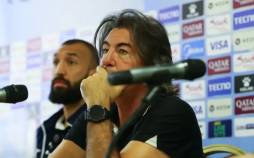 ساپینتو و روزبه چشمی,نشست خبری دیدار استقلال و الحسین اردن