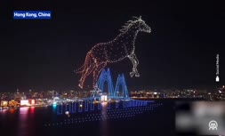 فیلم | اجرای خیره‌کننده پهپادها برای تبریک سال نو چینی