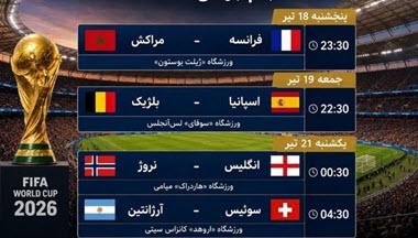 مرحله یکچهارم نهایی رقابتهای جام جهانی 2026 مرحله یکچهارم نهایی رقابتهای جام جهانی 2026,جام جهانی 2026
