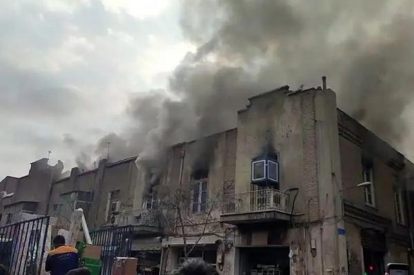 گراند هتل,آتش گرفتن گراند هتل تهران