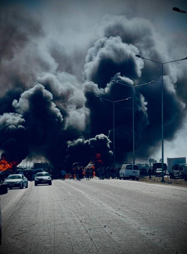 حوادث عراق,تصادف مرگبار و آتش‌سوزی گرفتن چند خودرو در جاده صقلاویه عراق