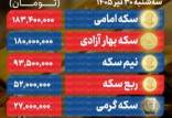 قیمت طلا و سکه امروز سه شنبه ۳۰ تیر ۱۴۰۵, بازگشایی نزولی