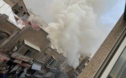 حوادث لاله زار,آتش‌سوزی در انبار لوازم الکترونیکی در لاله‌زار