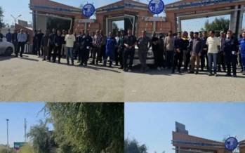 سومین روز تجمع کارگران سیمان خوزستان,تجمع کارگران