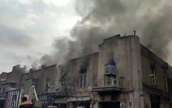 گراند هتل,آتش گرفتن گراند هتل تهران