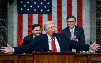 تصاویر سخنرانی سالانه ترامپ در کنگره آمریکا,عکس های سخنرانی سالانه ترامپ در کنگره آمریکا سال 2026,تصاویری از سخنرانی ترامپ در کنگره آمریکا