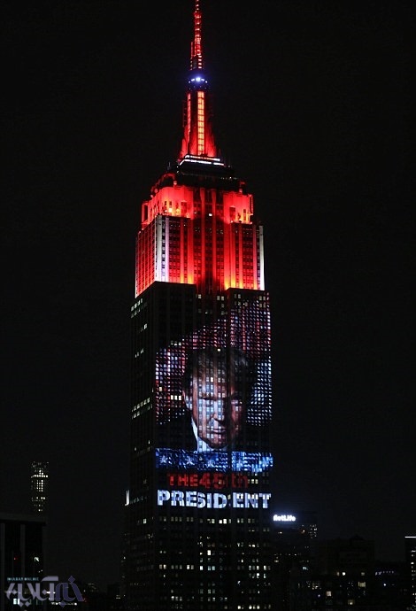 اخبار سیاسی,خبرهای سیاسی,سیاست,چهره دونالد ترامپ بر ساختمان مشهور نیویورک