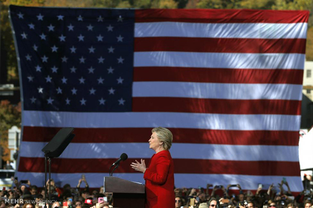 عکس مربوط به انتخابات آمریکا,تصویر هیلاری کلینتون وترامپ,تصاویرروزقبل انتخابات آمریکا
