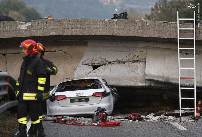 عکس ریزش پل در ایتالیا,تصویر ریزش پل در ایتالیا,تصاویرریزش مرگبار پل درایتالیا