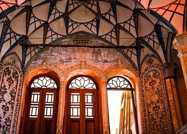 تصاویر  خانه بروجردی‌ها,عکس های زیباترین خانه‌های تاریخی کاشان,تصاویر خانه‌های ارزشمند کاشان