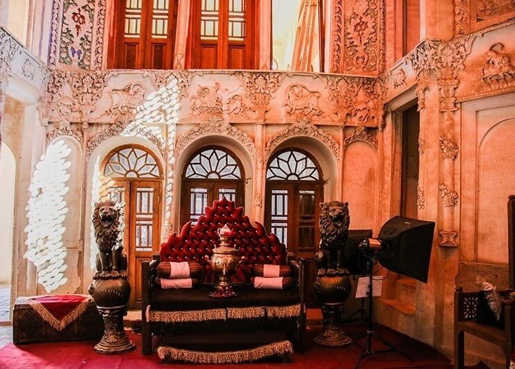 تصاویر  خانه بروجردی‌ها,عکس های زیباترین خانه‌های تاریخی کاشان,تصاویر خانه‌های ارزشمند کاشان
