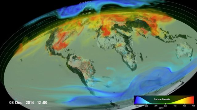 اخبار علمی,خبرهای علمی,نجوم و فضا,تصویری سه‌بعدی انتشار دی‌اکسید کربن