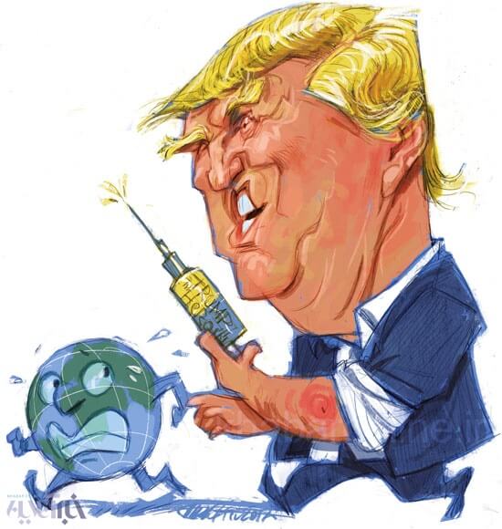 کاریکاتور,عکس کاریکاتور,کاریکاتور سیاسی اجتماعی,کاریکاتور هروئین ترامپ