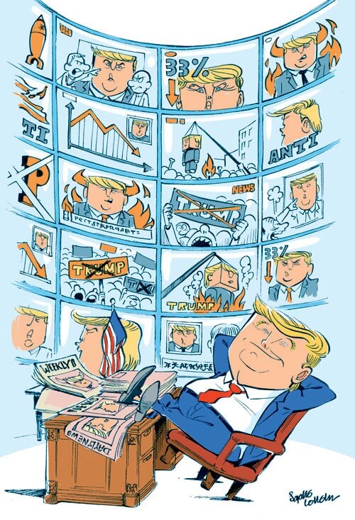 کاریکاتور,عکس کاریکاتور,کاریکاتور سیاسی اجتماعی,کاریکاتور دونالد ترامپ, کاریکاتور رئیس جمهور آمریکا, کاریکاتور علایق ترامپ