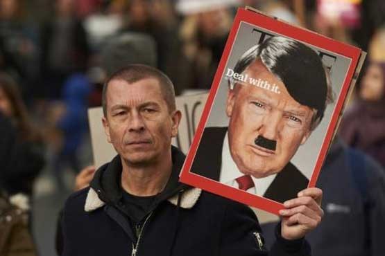 تصاویر تظاهرات علیه ترامپ, عکس تظاهرات در اروپا, تصویر تظاهرات مقابل سفارتخانه های آمریکا