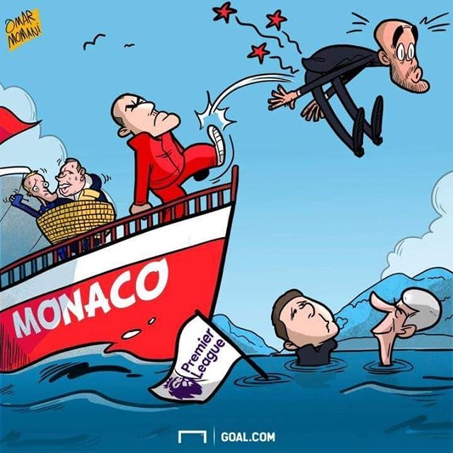 کاریکاتور,عکس کاریکاتور,کاریکاتور ورزشی,کاریکاتور شکست منچستر سیتی مقابل موناکو