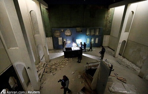 تصاویر موزه موصل بعد از داعش,عکس های تخریب شده موزه موصل,عکس باز پس گیری موزه موصل از داعش