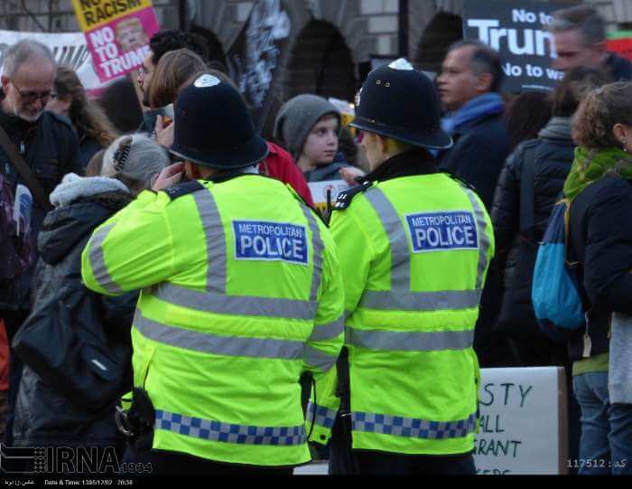 عکس های تظاهرات علیه ترامپ,تصاویر تظاهرات در لندن,عکس معترضین به سفر ترامپ به لندن