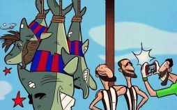 کاریکاتور,عکس کاریکاتور,کاریکاتور ورزشی,کاریکاتور تیم فوتبال بارسلونا و یوونتوس