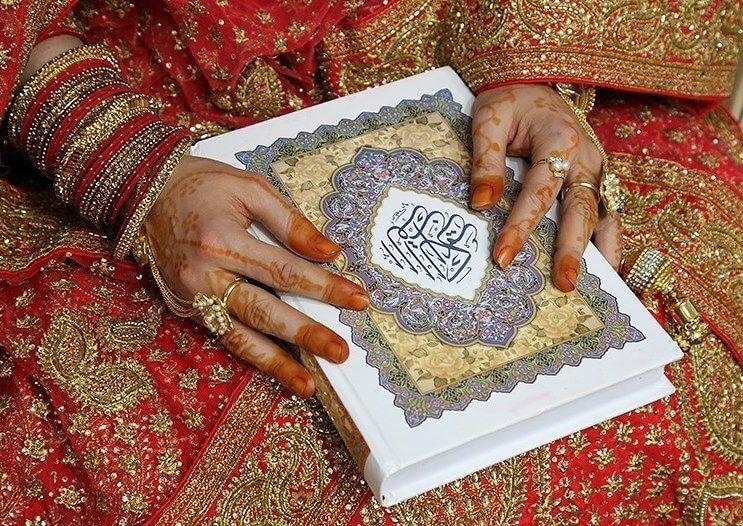 تصاویر ازدواج,تصویر زوج مسلمان شده,عکسهای ازدواج زوج هندی درقم