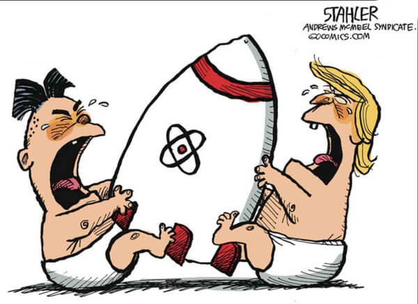 کاریکاتور,عکس کاریکاتور,کاریکاتور سیاسی اجتماعی,کاریکاتور دونالد ترامپ و کیم جون اون