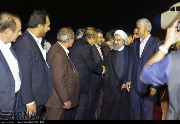 تصاویر ورود حسن روحانی به شیراز,عکس های ورود حسن روحانی به شیراز,عکس رئیس جمهور در شیراز