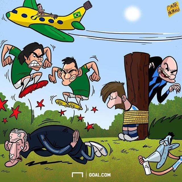 کاریکاتور,عکس کاریکاتور,کاریکاتور ورزشی,کاریکاتور غیبت مسی در بازی آرژانتین و بولیوی