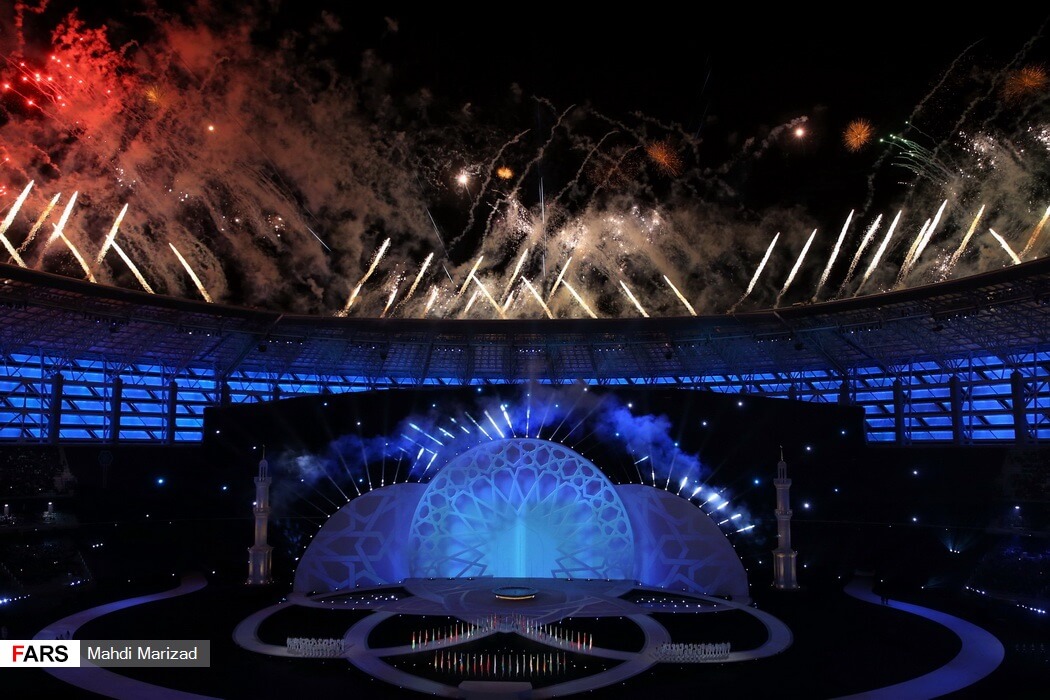 تصاویر مراسم افتتاحیه بازی‌های کشورهای اسلامی2017 باکو,عکس های مراسم افتتاحیه بازی‌های کشورهای اسلامی2017,تصاویر مراسم افتتاحیه بازی های کشورهای اسلامی باکو