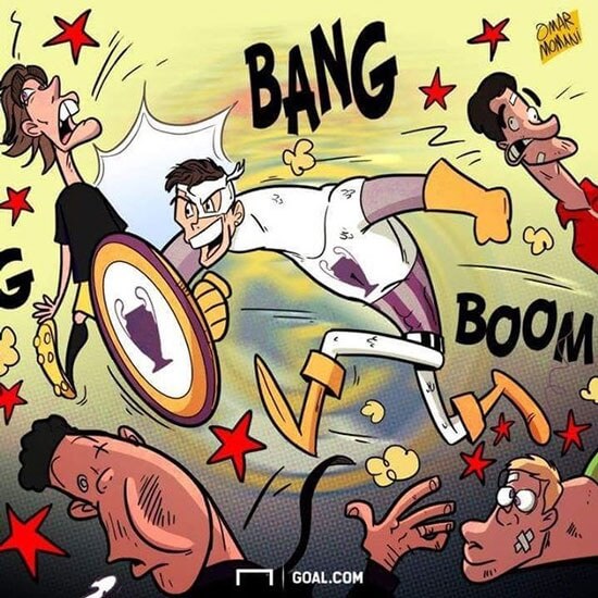 کاریکاتور,عکس کاریکاتور,کاریکاتور ورزشی,تصاویرهتریک رونالدو