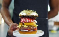 عکس همبرگربا روکش طلا,تصویر همبرگربا روکش طلا در هلند,عکس گرانترین همبرگر در هلند