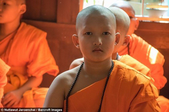 اخبار جالب,خبرهای جالب,خواندنی ها و دیدنی ها,جشنواره راهبان تازه کار در تایلند