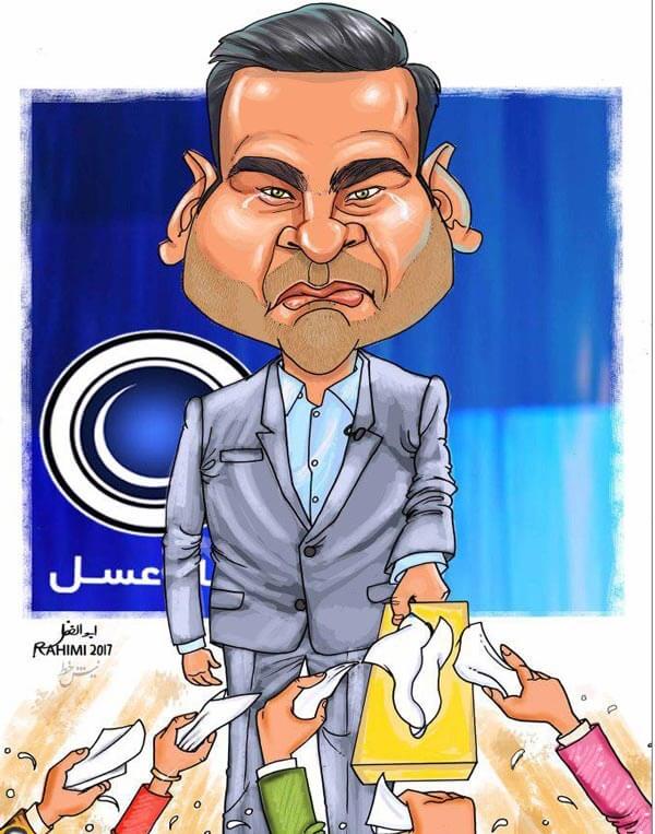 کاریکاتور,عکس کاریکاتور,کاریکاتور هنرمندان,کاریکاتور احسان علیخانی در برنامه ماه عسل