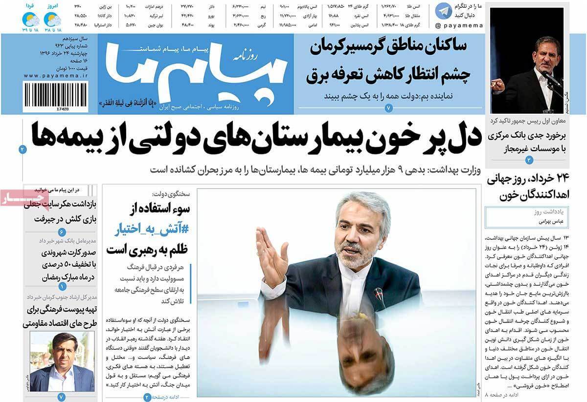 روزنامه,روزنامه های امروز,روزنامه های استانی,تصاویرروزنامه های استانی