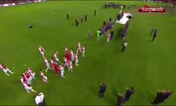 جشن قهرمانی منچستر یونایتد در یورو لیگ