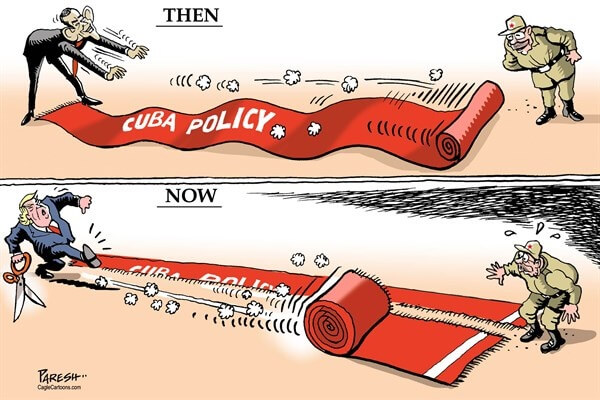 عکس کاریکاتور ترامپ و کوبا,تصویر کاریکاتور ترامپ, کاریکاتور ترامپ