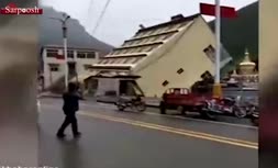 فرو ریختن ساختمان بر اثر بارش شدید باران