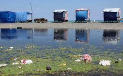 تصاویر آلودگی رودخانه های آستارا,عکس های پسماندهای رها شده آستارا,عکس آلودگی های ساحل آستارا