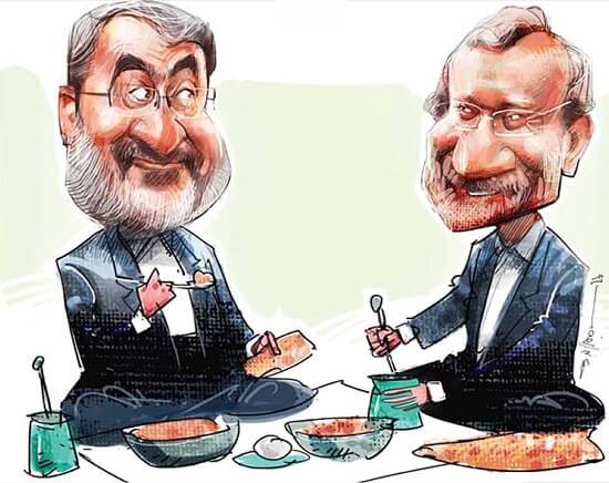 کاریکاتور علی لاریجانی و رحمانی فضلی