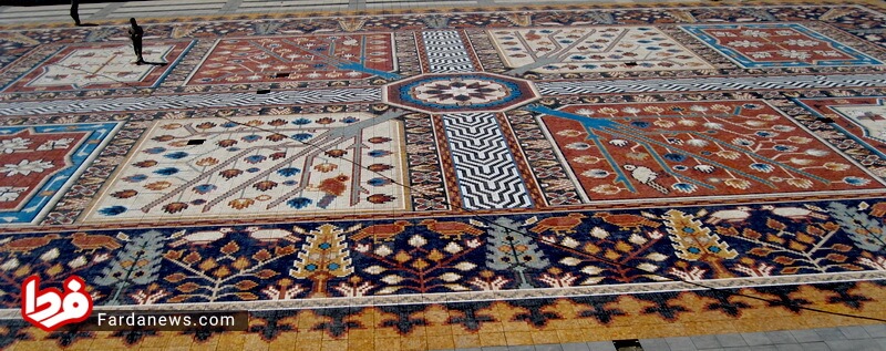 تصاویرزیباترین فرش سنگی جهان,عکس های بزرگترین فرش سنگی,تصاویرزیباترین فرش سنگی جهان در تبریز,