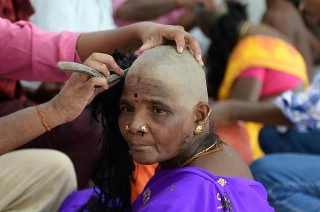 تصاویر تجارت پرسود مو در هند,تصویر دیدنی تجارت مو در هند,عکسهای تجارت پرسود مو در هند