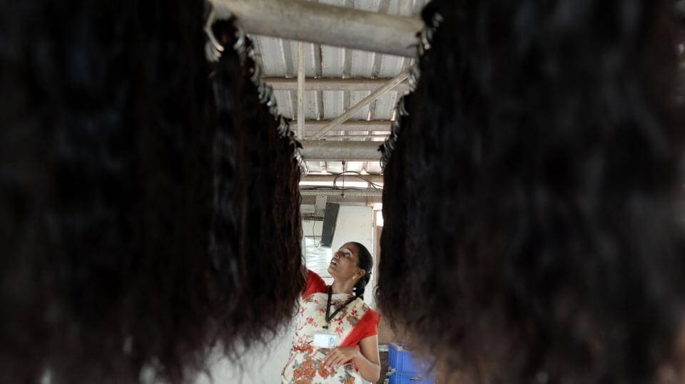 تصاویر تجارت پرسود مو در هند,تصویر دیدنی تجارت مو در هند,عکسهای تجارت پرسود مو در هند