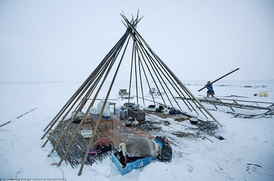 تصاویر زندگی قبیله‌ عشایر سیبری,عکس های مجموعه زندگی درفریزر,تصاویرقبیله عشایری Nenets,
