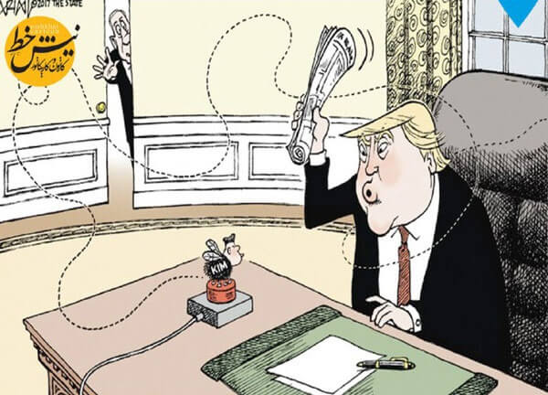 کاریکاتور ترامپ و رهبر کره شمالی