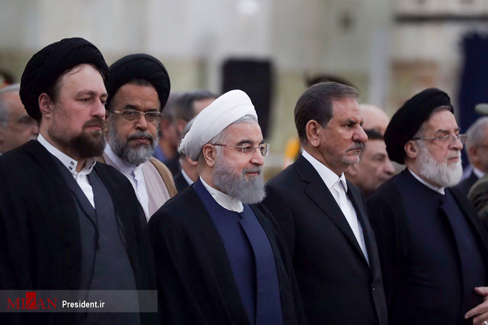 تصاویر مراسم تجدید میثاق حسن روحانی,عکس حسن روحانی در مرقد امام,عکس های تجدید میثاق دولت دوازدهم