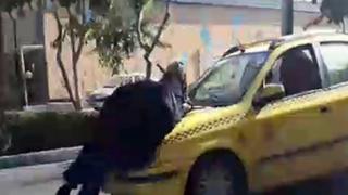 فیلم رفتار راننده تاکسی با یک زن در اصفهان,طنز,مطالب طنز,طنز جدید