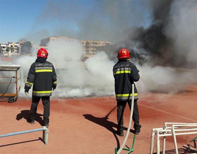 آتش‌سوزی پیست دو و میدانی,اخبار حوادث,خبرهای حوادث,حوادث امروز